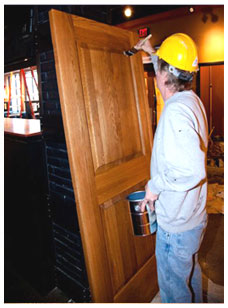 Staining Door